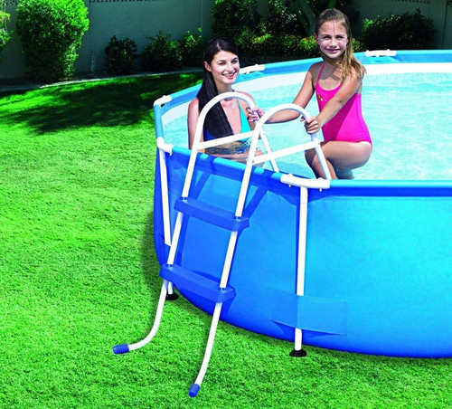 Step pool ladder for above - pool,