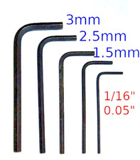 Set 5 guitar&bass Allen keys