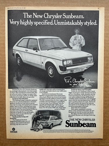 Chrysler sunbeam memorabilia - sunbeam,