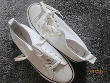 ladies shoes LACE UP PLIMSOLLS PUMPS SNEAKERS TRAINERS SKATE size 5 papaya