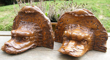 TWO RARE BLACK FOREST CARVED