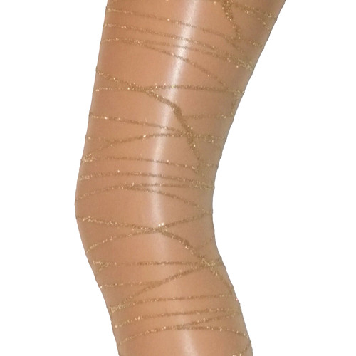 Gold nude glitter tights - gold, &