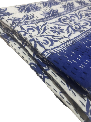 Indian kantha quilt bedspread - indian,