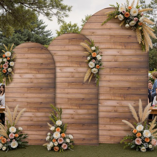 Wooden arch backdrop - backdrop, set
