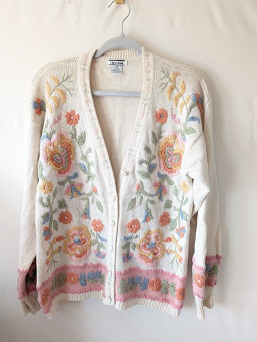 Vintage cottagecore cardigan - vintage,
