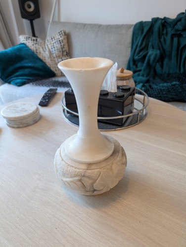 Vintage alabaster vase - vintage, marble