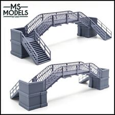 N/TT/OO Gauge Scale platform footbridge 2 track span for Model Railway TT:120