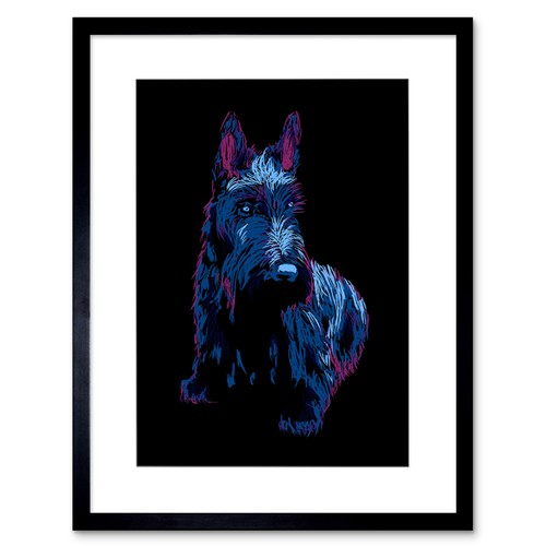 Painting scottish terrier - scottish,