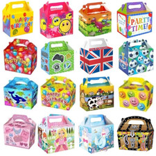Party Food Lunch Cake Boxes Childrens Cardboard Gift Happy Birthday Box 12,24pk