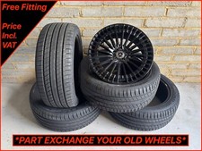 Mercedes 21" S Class Genuine AMG 20 Spoke Gloss Black Alloy Wheels & New Tyres