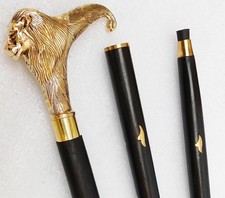 Handmade Walking Stick LION''