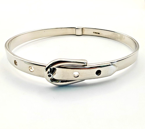 Solid 9ct white gold belt - solid,