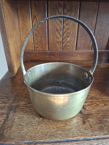 Small antique brass pan - small,