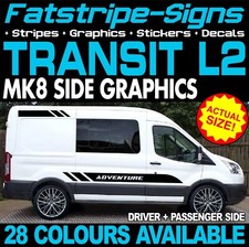 to fit FORD TRANSIT MK8 L2 MWB GRAPHICS STICKERS STRIPES CAMPER VAN MOTORHOME ST