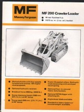 Massey Ferguson "MF 200" 44hp  Crawler Tractor Loader Brochure Leaflet