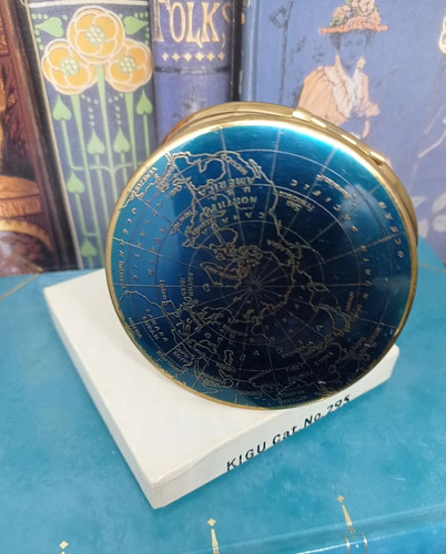 Blue gold globe - globe, powder