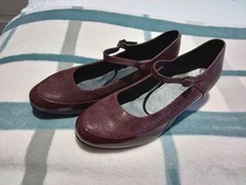 Hotter Burgundy Mary Jane Court Shoes Size 6.5   Party, winter wedding,occasion
