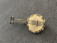 Banjo brooch old - brooch,
