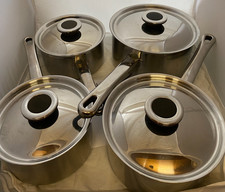 4 Quality St Michael M&S Stainless Steel Induction Saucepans- 16 -20cm - Ref 324