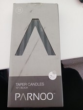 Black Taper 10 Candles Burns for 7 1/2 Hours Long Burning Time 