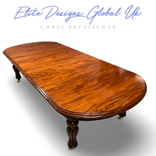 9.7ft Elite Victorian Regency style Mahogany dining table pro French polished.