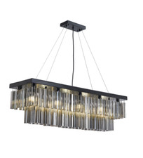 Chandelier Black Smoked Glass