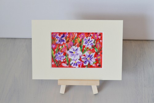 Flower abstract aceo - flower,