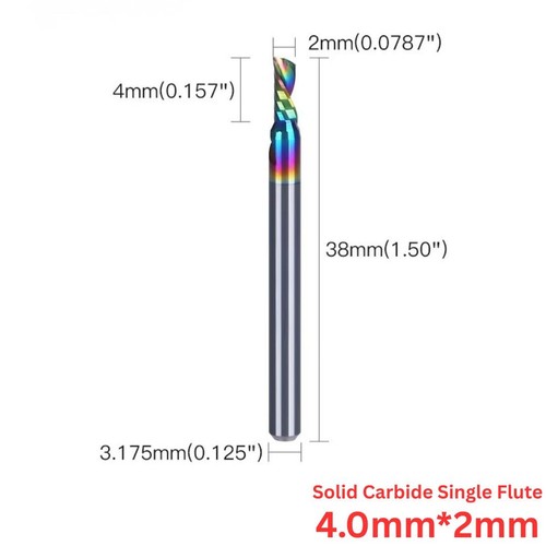 Solid carbide single flute - carbide, dlc