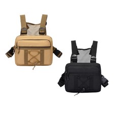 Men Women Chest Rig Bag Lightweight Multifunction Front Pack Pouch for Traveling