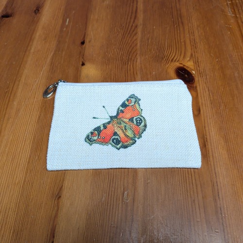 Small peacock butterfly zipper - peacock,