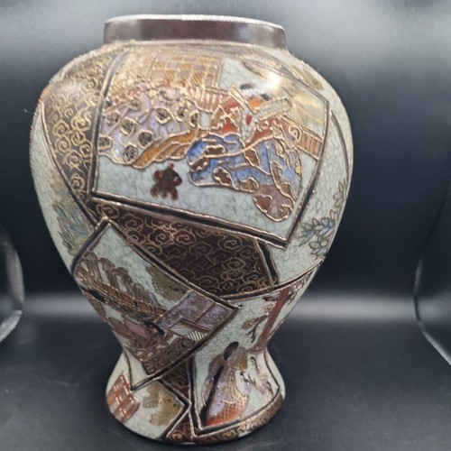 Japanese satsuma oriental vase - japanese,