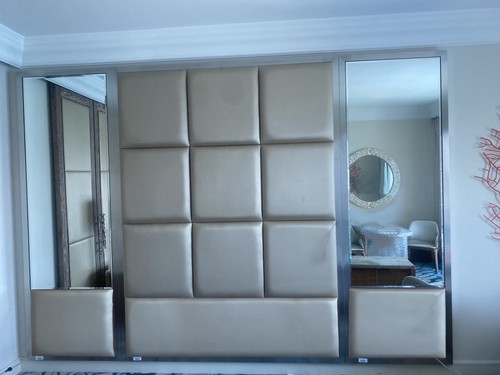 Tall mirror cube panel wall - cube, wall-