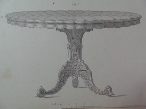 Rare 1853 victorian loo - 1853, table