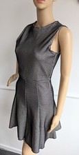 ZARA Dress S Skater Black Net