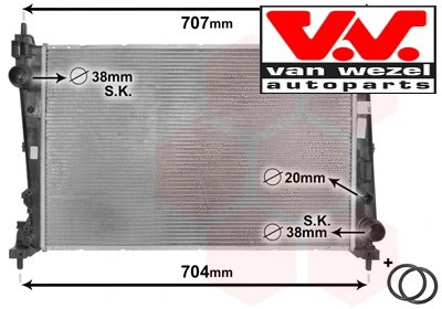 Coolant radiator 17002312 van - coolant,