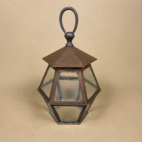 Vintage copper glass - copper, hanging