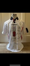 Alan Shearer Match Worn Squad Signed England Shirt Beckham