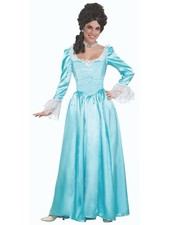 Colonial Lady Victorian British Historical Olden Day Blue Adult Womens Costume