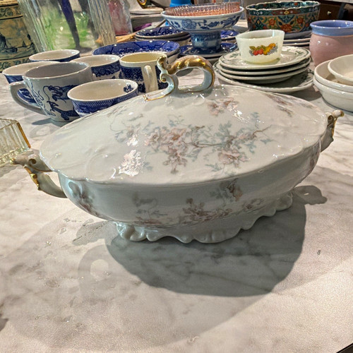 Limoges porcelain oval - j.p.l.,