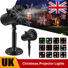 Newest LED Christmas Moving Laser Projector Light Snowflake Xmas Outdoor Lamp UK