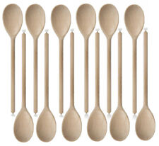 12" / 30cm BEECHWOOD WOODEN  SPOON COOKING BAKING CRAFT HOBBY  Qty 3, 6 & 12 