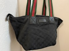 Gucci Black Canvas Tote Bag