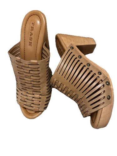 Trask tan wooden - trask, heel