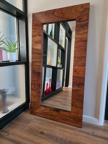 Solid wood large mirror-
