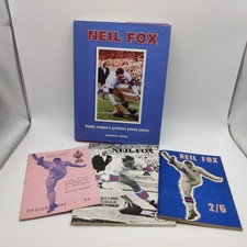 Neil Fox Books/Programmes Bundle Wakefield Trinity Rugby League One Signed S6360