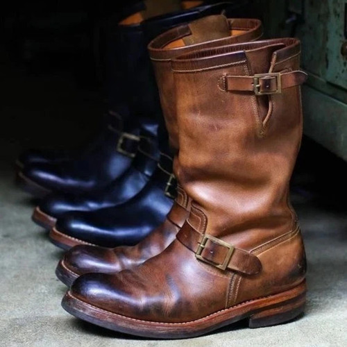 Handmade men brown leather - handmade,