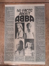 ABBA Clipping FROM UK magazine poster. 34cm x 24cm APPROX 