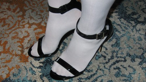 Pleaser black patent heels - black,