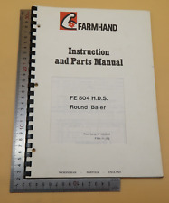 Farmhand: Instruction  And Parts Manual FE 804 H.D.S. Round Baler Paperback