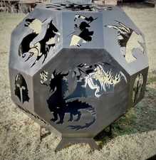 Dragon and Knights Globe Fire